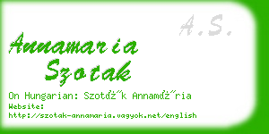annamaria szotak business card